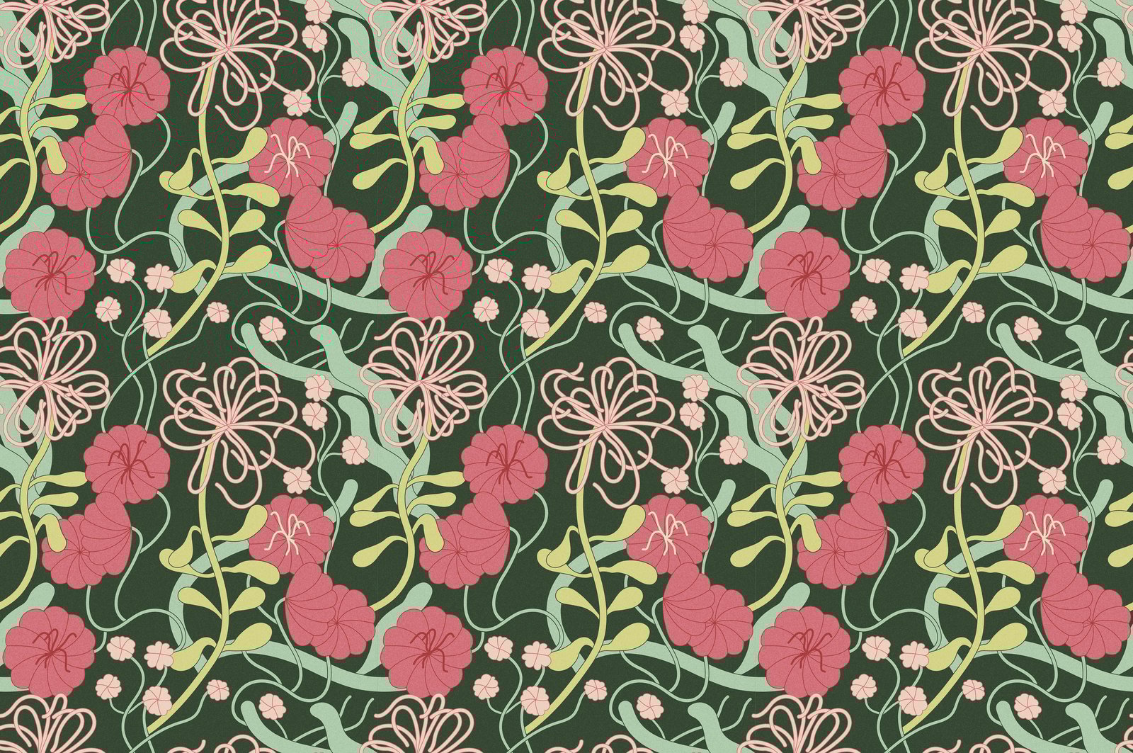 Floral Blossom. Seamless patterns