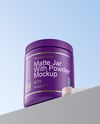 Matte Jar With Powder Mockup