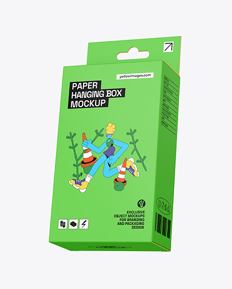 Paper Hanging Box Mockup