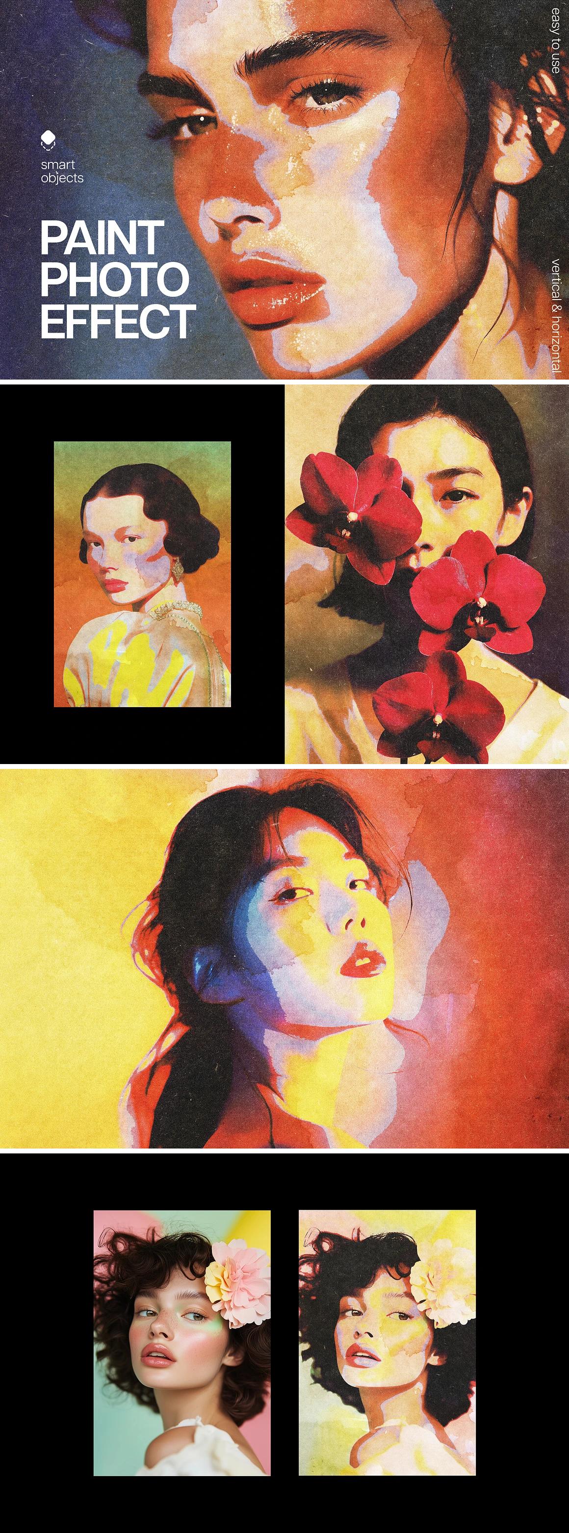 Watercolor Paint Photo Effect Bundle