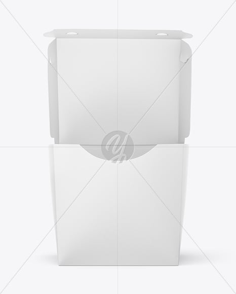 Opened Paper Food Box Mockup