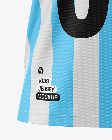 Kids V-Neck Jersey Mockup - Front View