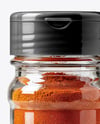 Clear Glass Spice Jar with Sweet Paprika Mockup