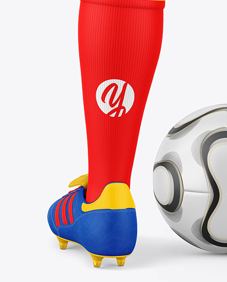 Full Soccer Kit w/ Mannequin Mockup - Back View