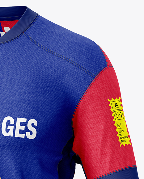 Soccer Jersey Mockup - Half Side View