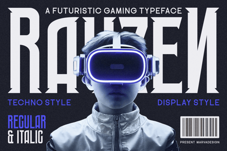 Rayzen Font - Y2k posters