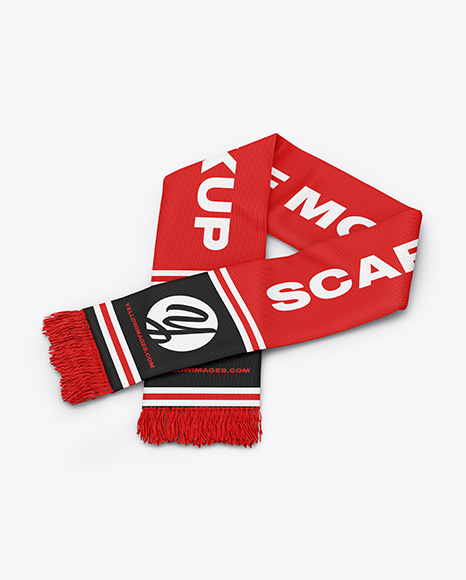 Fan Scarf Mockup - Half Side View