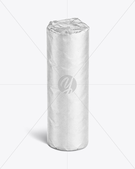 Kraft Paper Round Snack Package Mockup