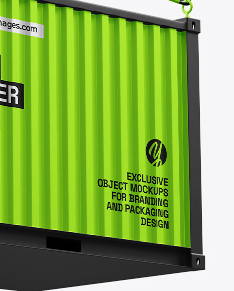 Hanging Shipping Container Mockup