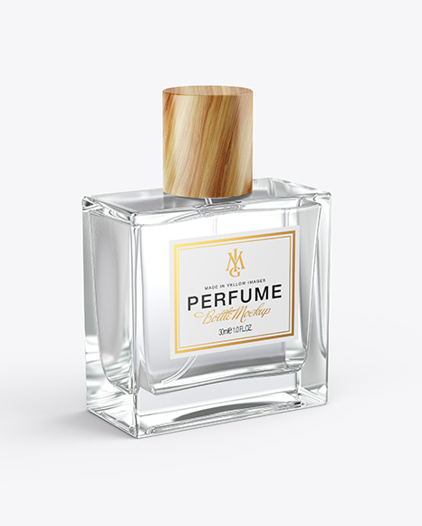 Clear Glass Perfume Bottle Mockup