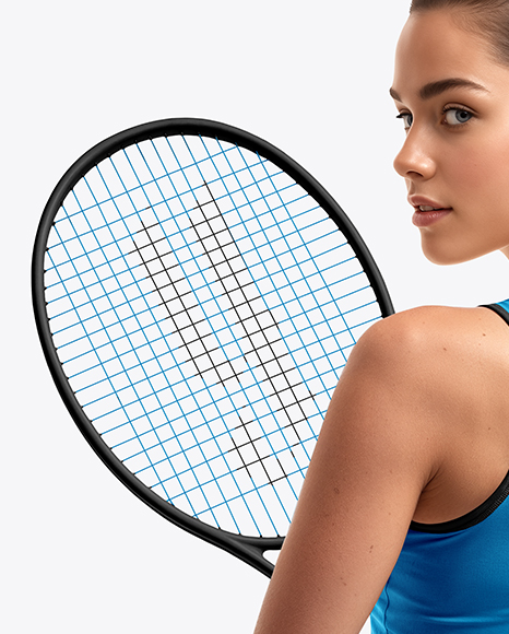 Woman Wearing Tennis Uniform Mockup