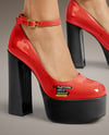 Woman Wearing Pants and Platform Heels Mockup