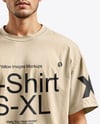 Man Wearing an Oversize T-shirt and Pants Mockup
