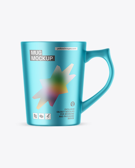 Matte Metallic Mug Mockup