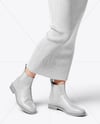 Chelsea Boots on Woman's Legs with Skirt Mockup