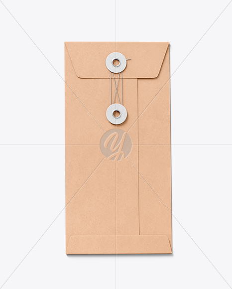 Kraft Paper Envelope with String Mockup