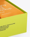 Box with Matte Trading Card Packs Mockup
