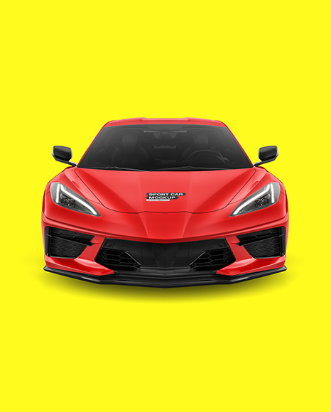 Sport Car Mockup - Front View