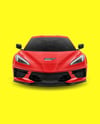 Sport Car Mockup - Front View