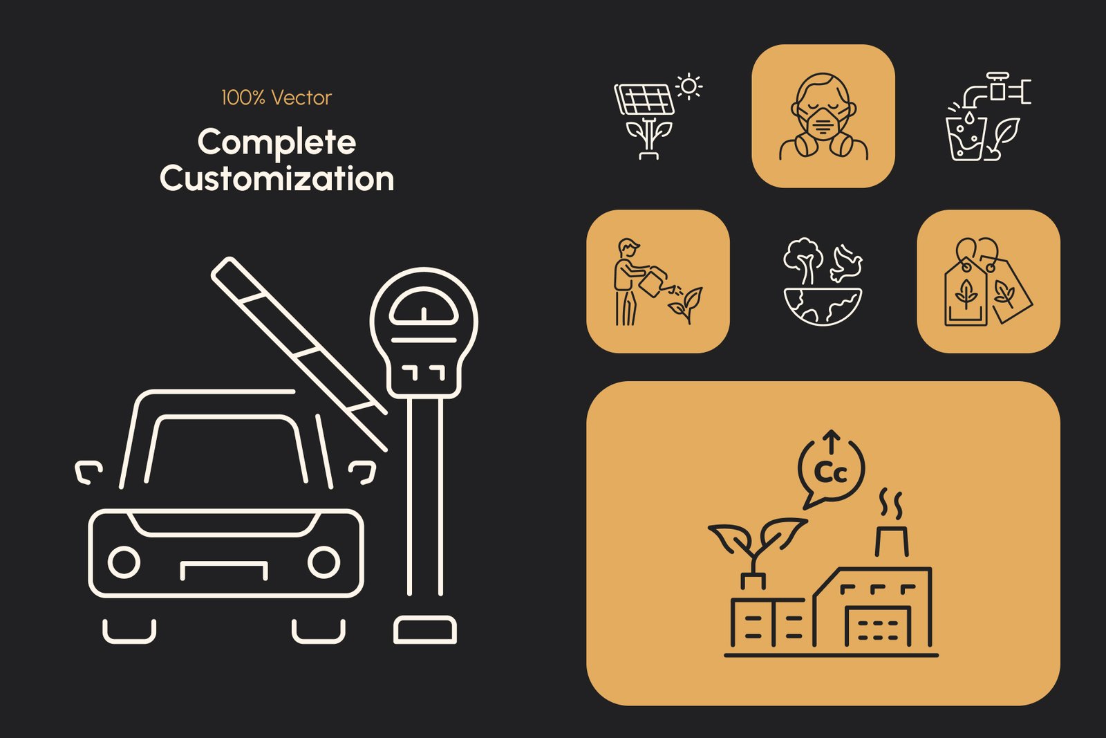 Safety and Sustainability Icon Set