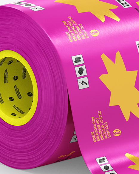 Metallic Film Roll Mockup