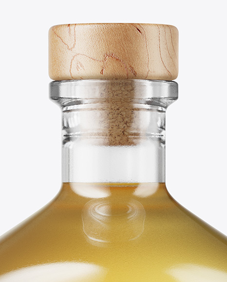 Golden Tequila Bottle Mockup
