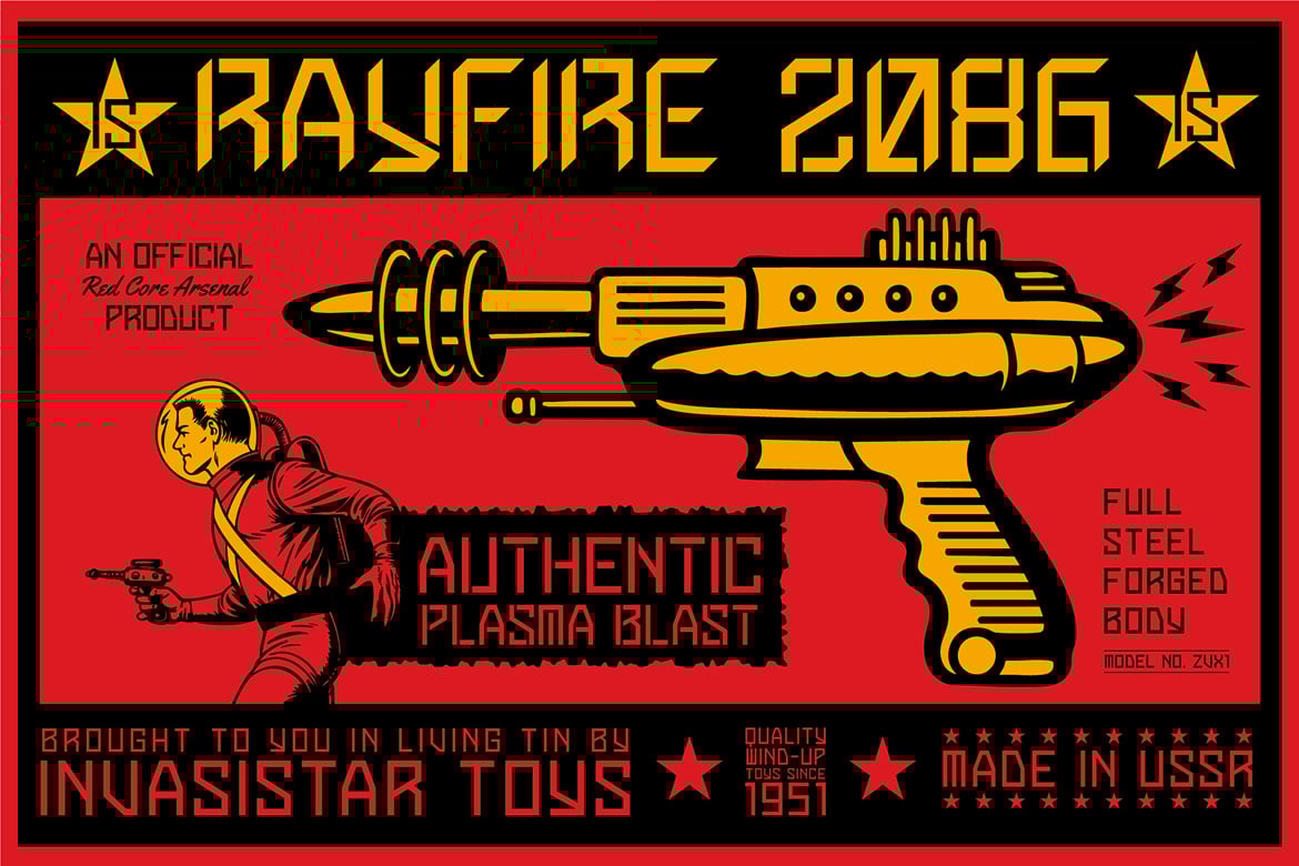 Kombate – Sci-Fi Propaganda Display Font