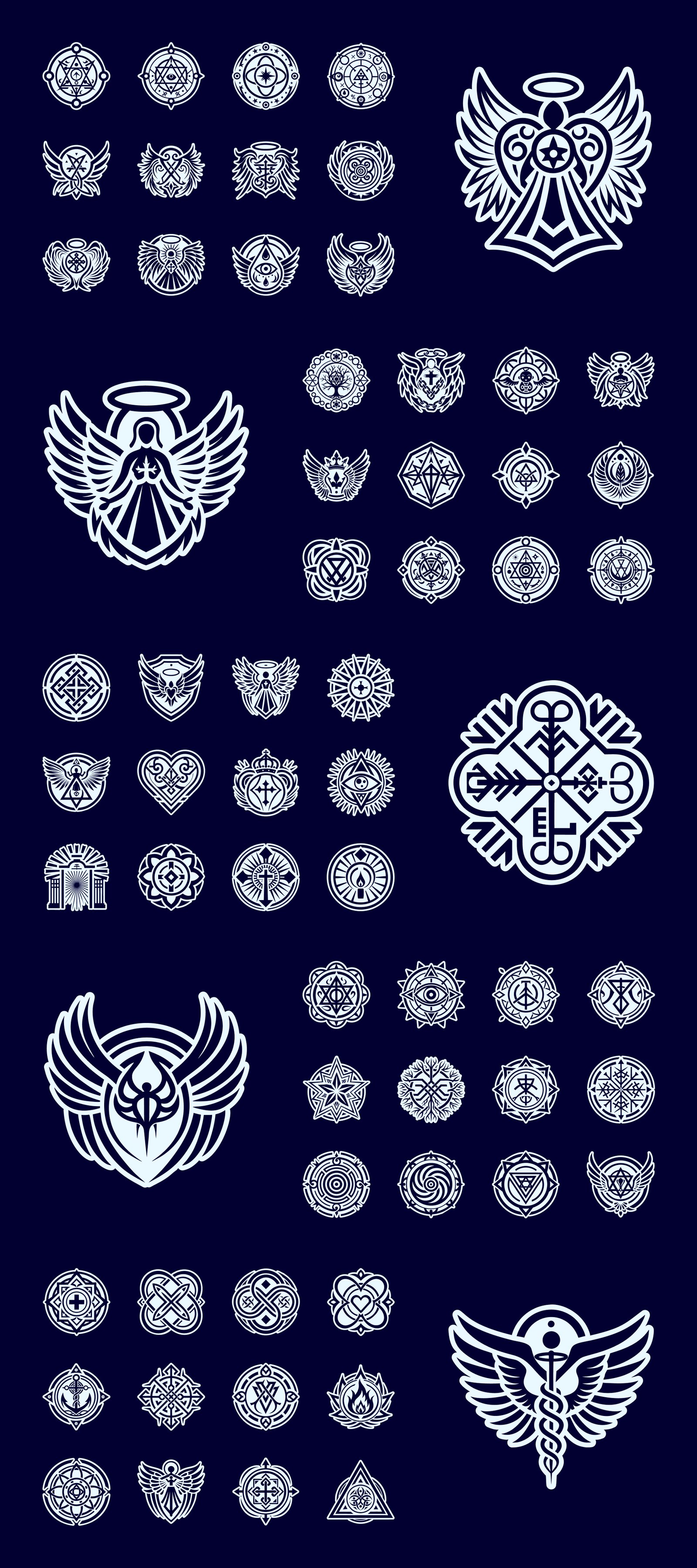 Angel Symbol and Sigils Set