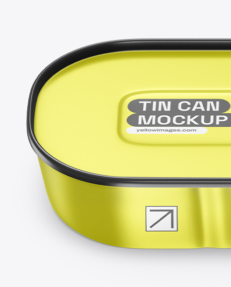Oval Tin Can Mockup