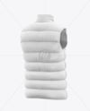 Matte Down Vest Mockup – Back Side View