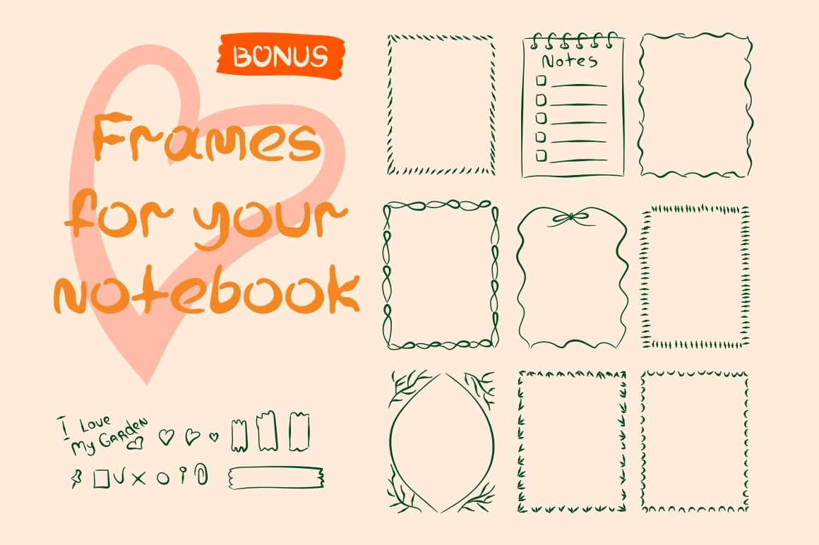 Garden Notes handwritten font
