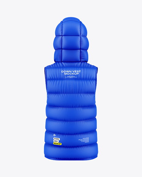 Hooded Down Vest Mockup