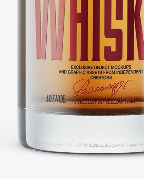 200ml Oslo Whiskey Bottle Mockup