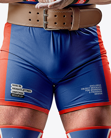 Man Wearing Weightlifing Suit with Singlet and Shirt Mockup