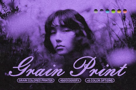 Grain Colored Printer Photo Effect - Creative Store