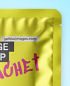 Glossy Metallic Sachet Mockup