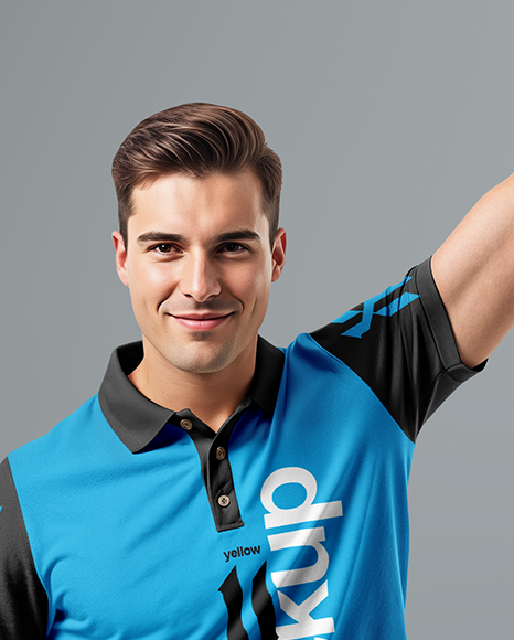 Man Wearing Tennis Uniform Mockup