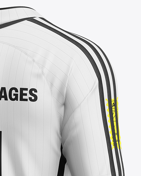 Soccer Kit Mockup - Back Half Side View