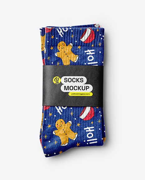 Socks with Label Mockup