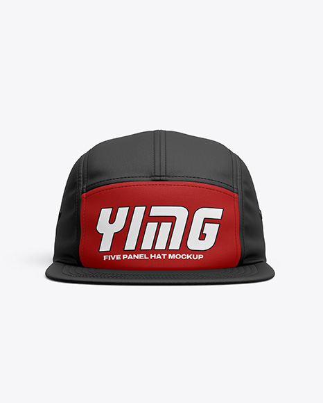 Five Panel Cap Mockup - Front View