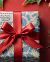 Square Gift Box with Red Bow Mockup
