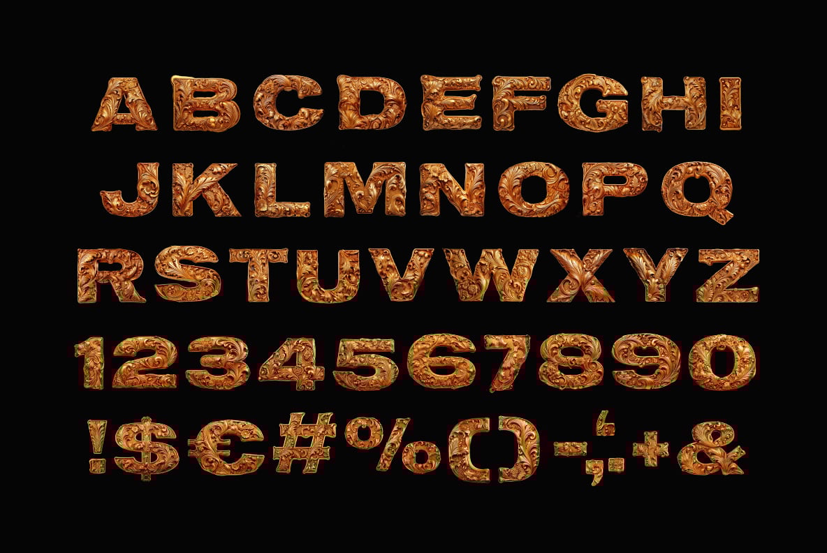 Gold Baroque Font