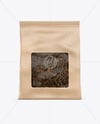 Kraft Pouch w/ Dry Black Tea Mockup