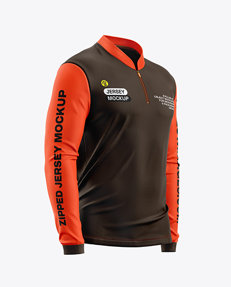 Mesh Jersey Mockup - Half Side View - Mesh jersey mockup