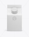 Matte Drink Carton Box Mockup - Front view