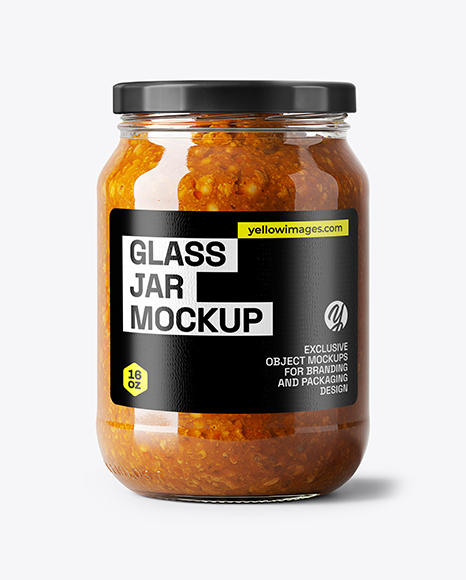 Glass Jar with Meat Ragu Mockup