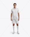 Man Wearing Full Soccer Kit Mockup