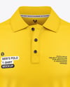 Men's Long Sleeve Polo Shirt Mockup - Front View