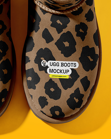 Pair of Women's UGG Boots Mockup