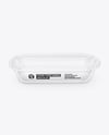 Clear Plastic Food Container in Paper Sleeve Mockup